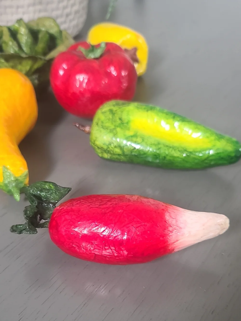 Handmade Paper Mache  Vegetable Set Of 8